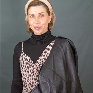 BCBG Generation Pink leopard print dress